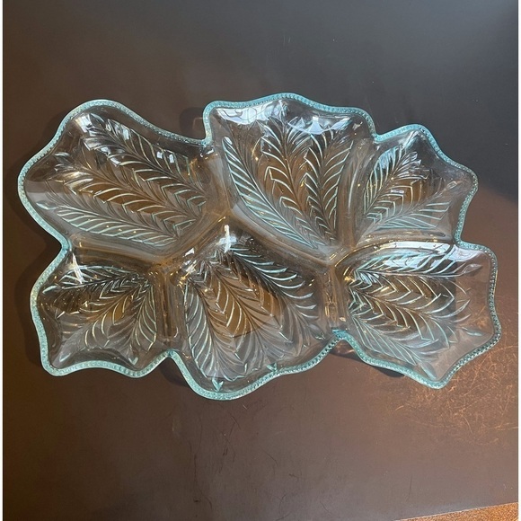 Jeanette Glass Other - Vintage Jeanette Blue Glass Divided Dish - 1950s